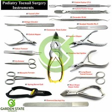 17Pcs Range Podiatry Nail Surgery Instruments Kit Toenail Removal Ingrown Cutter