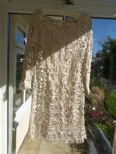 Phase Eight Cream Ivory Crochet Lace Dress Size UK 10