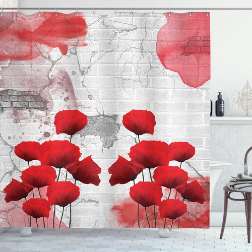 Poppy shower curtain - poppy,