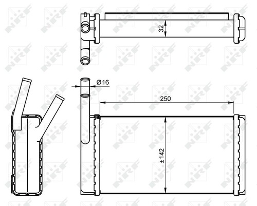 Fits nrf - 54265, heat
