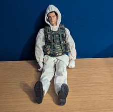 HM armed forces action figure Winter Snow Camo With Gun