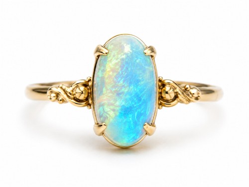 Antique 10k jelly opal - jelly,