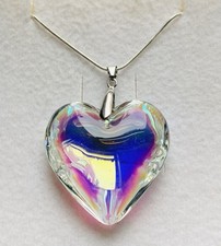 Stunning Ab White Lined Murano