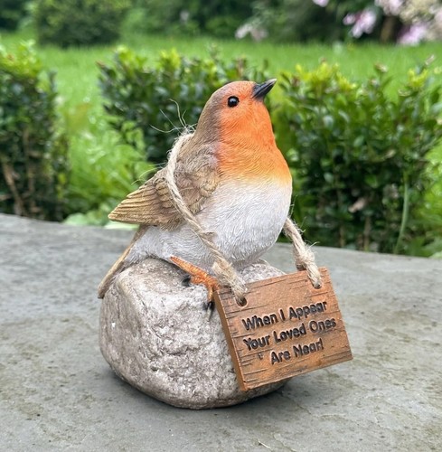 Robin tree stump - stump, garden