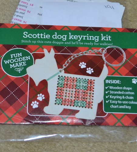 Cross stitch kit scottie dog - cross,