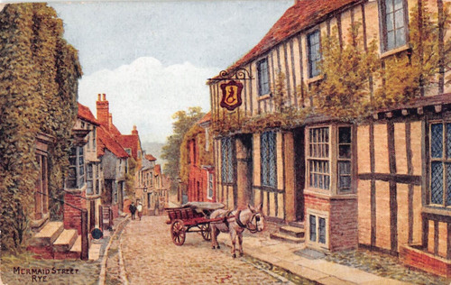 Postcard mermaid street - postcard,