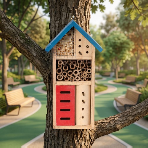 Wooden insect bee house - wooden,