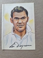 LEN DUQUEMIN SPURS 1947 SIGNATURE SERIES FAMOUS FORWARDS CUT-OUT                