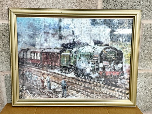 Vintage framed jigsaw puzzle - framed,