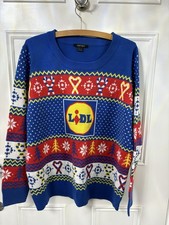 Mens Christmas Jumper Lidl Novelty Xmas Jumpers, Size L/XL