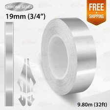 CHROME SILVER 19mm 3/4" PIN STRIPE Car Model Streamline TAPE Decal Vinyl Sticker