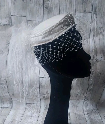 Vintage cream birdcage - birdcage, veil