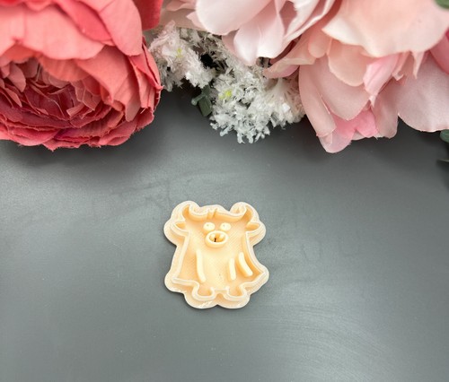 Cow ghost clay polymer - cow,