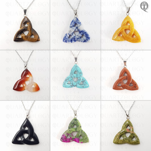 Quartz crystal necklace stone - crystal,