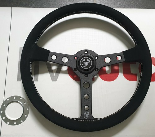 Sports steering wheel - wheel, suede