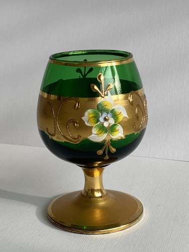 Vintage green bohemian - green, gilt