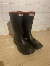 Argyll Uniroyal Black Rubber Wellington Boots UK Size 8/42 Made In Britain