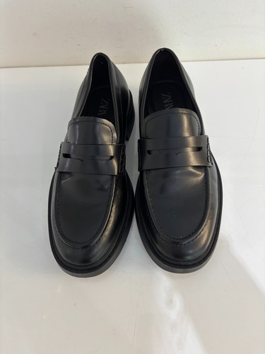Zara women black leather - women's,