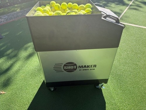 Tennis ball machine - used, by