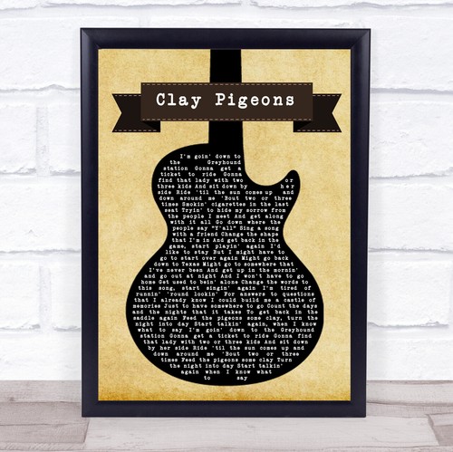 Clay pigeons black - clay, guitar