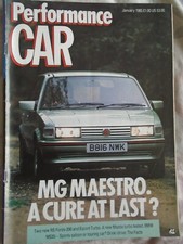 Performance Car Jan 1985 MG