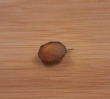 Small antique silver mounted carnelian brooch with boat anchor design