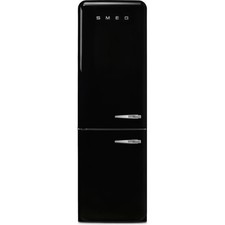 Smeg Fridge Freezer Black FAB32LBL5UK 60/40 50s Retro Style A Graded (CH-2363)