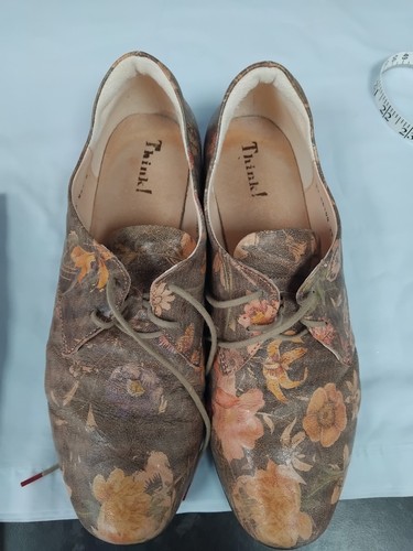 Floral patterned lace shoes - floral, lace-up