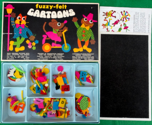 Fuzzy felt cartoons vintage - fuzzy,