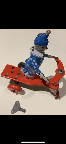 Vintage 1960s clown riding - riding, a