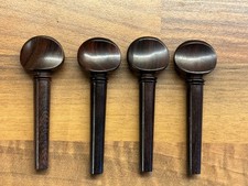 New Fine Violin  Peg Set, Polished Rosewood with Parisian Eye Decoration