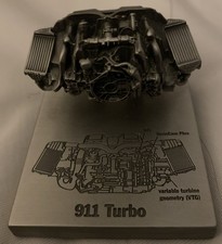 Porsche 911 Turbo Engine Paper weight - Pewter