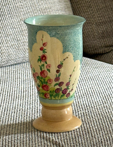 Clarice cliff hollyhocks vase - cliff,