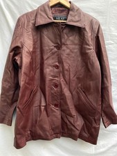 Milan Women’s Burgundy Leather Jacket – Size 16