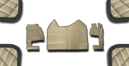 Beige eco floor mat - beige,