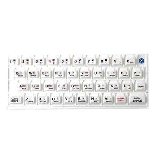 Rubber keyboard mat white - rubber,
