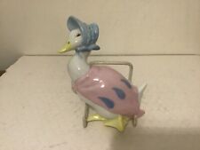 Rare Vintage Schmid Porcelain Beatrix Potter Jemima Puddle-Duck Wall Plaque