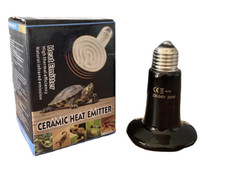 250W Watt 75mm Ceramic Heat Bulb Lamp ES27 Reptile Incubator Vivarium Pet Black