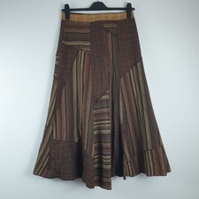 Per Una Skirt Size 10R Autumnal Patchwork Maxi Skirt Cottagecore Steampunk 