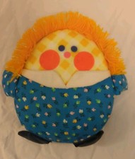 Fisher Price HUMPTY DUMPTY Play Pillow Doll Rattle 1977 Vintage Toy Baby 