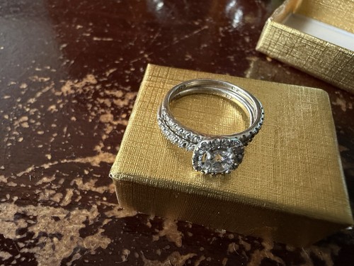 Sterling silver diamonique - silver,