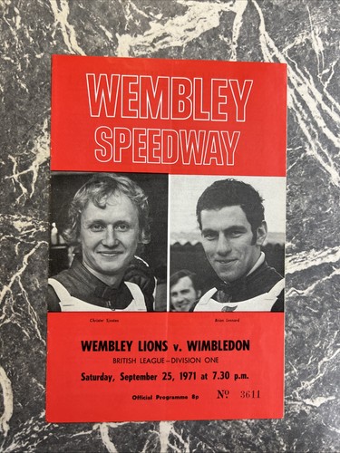 Vintage programme speedway - vintage,