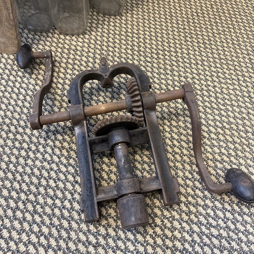 Antique barn beam auger drill - auger,