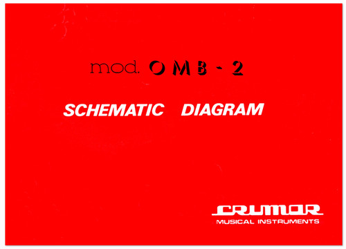 Crumar omb2 service manual - service,