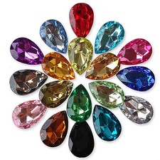 Large 30mm TEARDROP Faceted