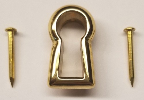 Polish brass keyhole insert - brass,