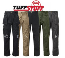 MENS TUFF STUFF CARGO COMBAT WORK TROUSER TOUGH KNEE PAD TROUSERS HEAVY DUTY