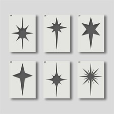 Star stencils for Nursery Walls, Fabrics & Furniture, Home Decor. LOT 4