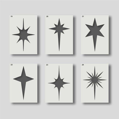 Star stencils for nursery - stencils,