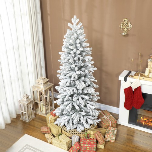 6ft flocked artificial - flocked,